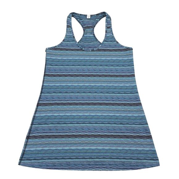 LULULEMON Cool Racerback Tank Sz 10 Space Dye Twist Naval Blue Peacock - Picture 2 of 5